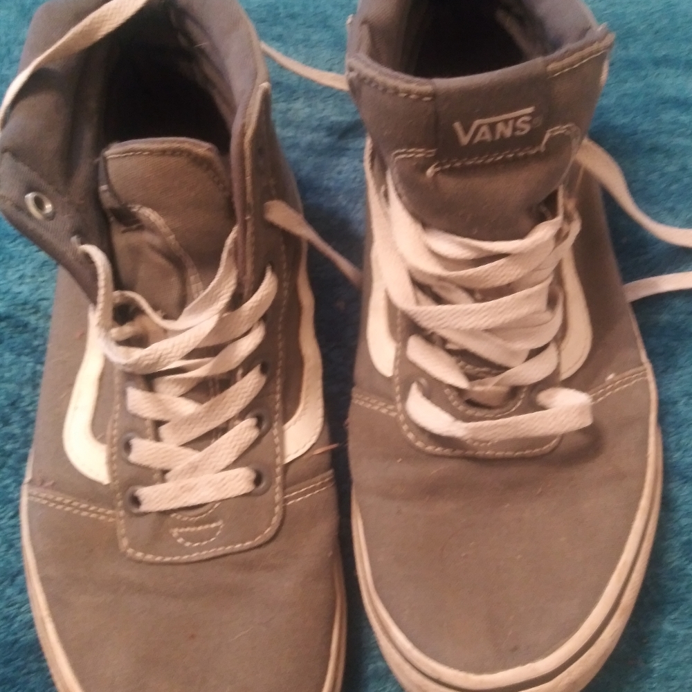 Grey van high tops size 9.5 womens.